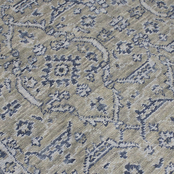 AMER Rugs Inara INA-8 Hand-Loomed Bordered Classic Area Rug Gold 10' x 14'