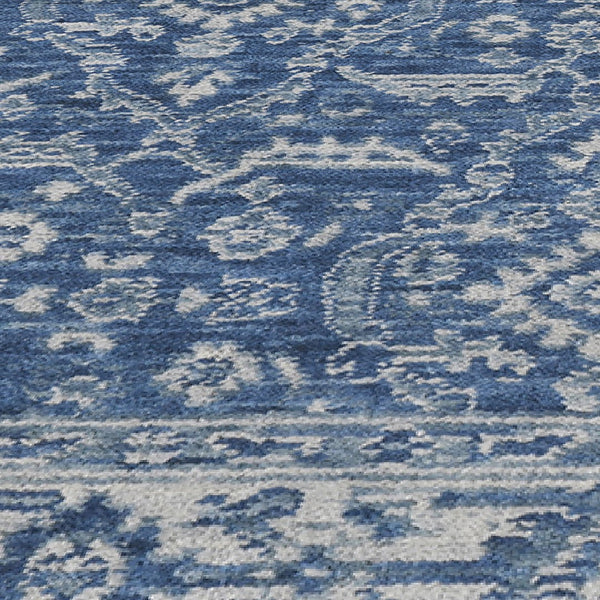 AMER Rugs Inara INA-9 Hand-Loomed Bordered Classic Area Rug Blue 10' x 14'