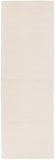 Chandra Rugs India 100% Cotton Hand-Woven Contemporary Rug Ivory 2'6 x 7'6