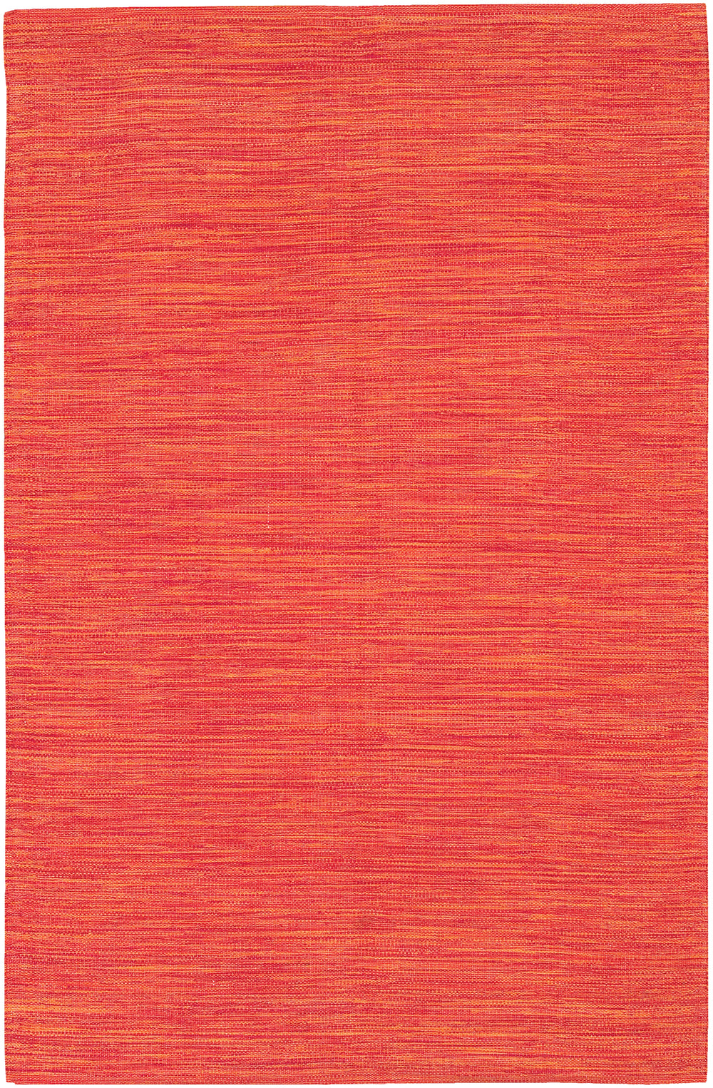 Chandra Rugs India 100% Cotton Hand-Woven Contemporary Rug Orange 2' x 3'