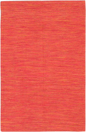 Chandra Rugs India 100% Cotton Hand-Woven Contemporary Rug Orange 2' x 3'