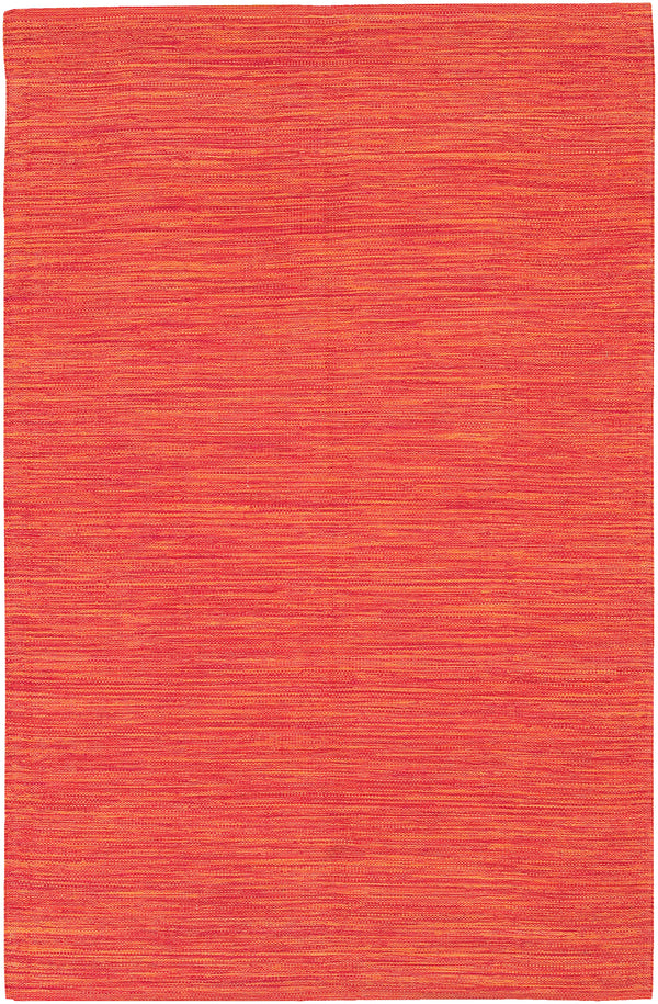Chandra Rugs India 100% Cotton Hand-Woven Contemporary Rug Orange 2' x 3'