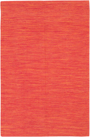Chandra Rugs India 100% Cotton Hand-Woven Contemporary Rug Orange 2' x 3'