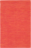 Chandra Rugs India 100% Cotton Hand-Woven Contemporary Rug Orange 5' x 7'6