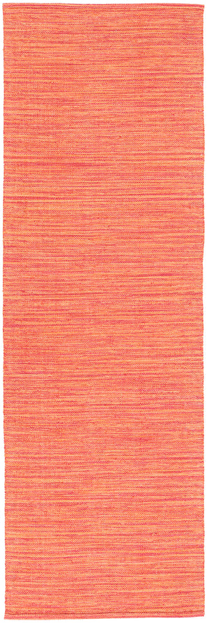 Chandra Rugs India 100% Cotton Hand-Woven Contemporary Rug Orange 2'6 x 7'6