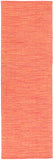 Chandra Rugs India 100% Cotton Hand-Woven Contemporary Rug Orange 2'6 x 7'6