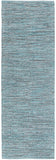 Chandra Rugs India 100% Cotton Hand-Woven Contemporary Rug Blue 2'6 x 7'6