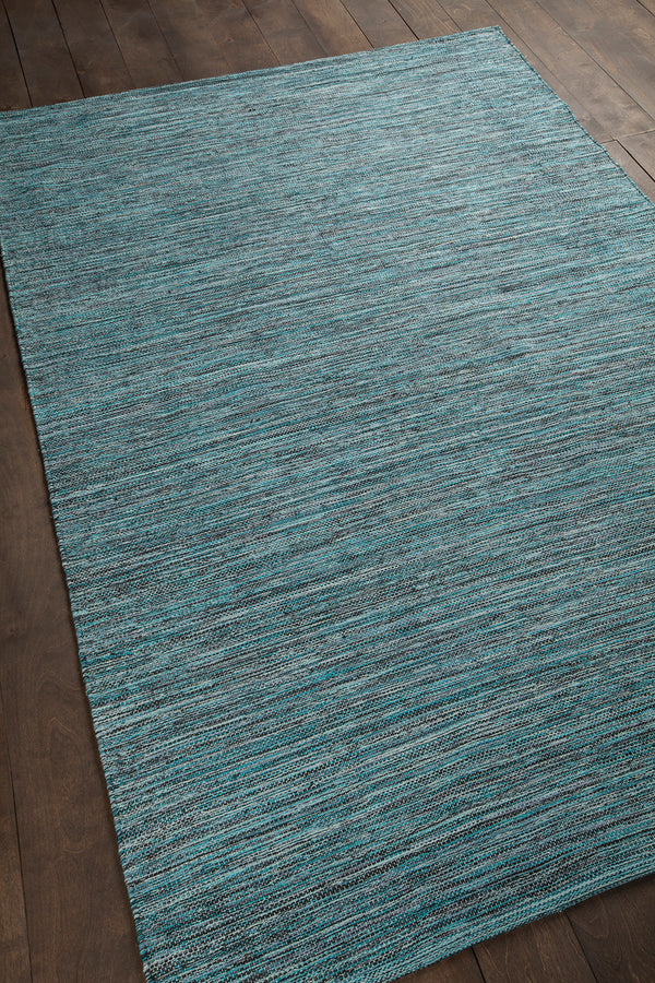 Chandra Rugs India 100% Cotton Hand-Woven Contemporary Rug Blue 7'9 x 10'6