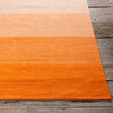 Chandra Rugs India 100% Cotton Hand-Woven Contemporary Rug Orange 3'6 x 5'6