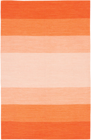 Chandra Rugs India 100% Cotton Hand-Woven Contemporary Rug Orange 3'6 x 5'6