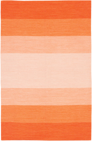 Chandra Rugs India 100% Cotton Hand-Woven Contemporary Rug Orange 3'6 x 5'6