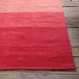 Chandra Rugs India 100% Cotton Hand-Woven Contemporary Rug Red 7'9 x 10'6