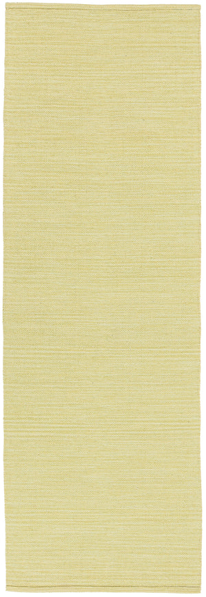 Chandra Rugs India 100% Cotton Hand-Woven Contemporary Rug Green 2'6 x 7'6