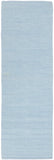 Chandra Rugs India 100% Cotton Hand-Woven Contemporary Rug Blue 2'6 x 7'6