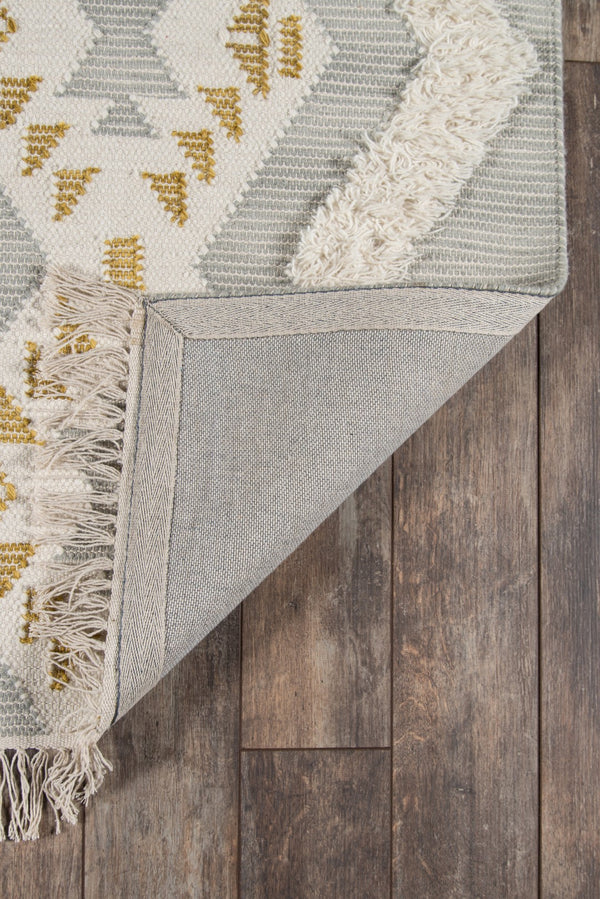 Momeni Novogratz Indio IND-1 Hand Woven Contemporary Geometric, Zig Zag Indoor Area Rug Grey 7'6" x 9'6" INDIOIND-1GRY7696