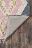 Momeni Novogratz Indio IND-1 Hand Woven Contemporary Geometric, Zig Zag Indoor Area Rug Pink 7'6" x 9'6" INDIOIND-1PNK7696