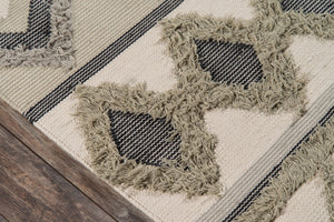 Momeni Novogratz Indio IND-4 Hand Woven Contemporary Geometric Indoor Area Rug Sage 7'6" x 9'6" INDIOIND-4SAG7696