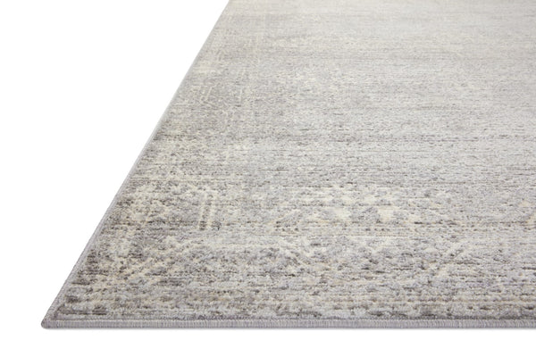 Loloi Rugs Indra INA-02 Polyester | Polypropylene Pile Power Loomed Contemporary Runner Rug Silver / Ivory 24.5745 INDRINA-02SIIV26A0