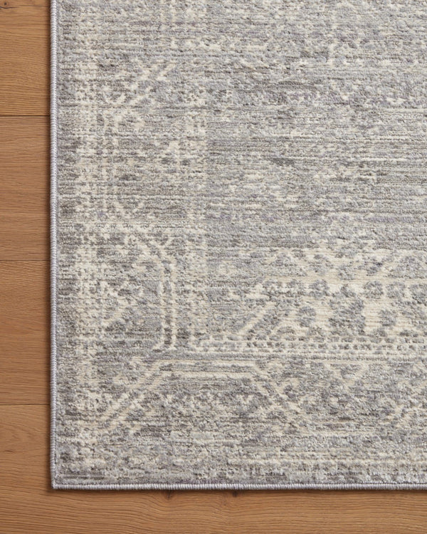 Loloi Rugs Indra INA-02 Polyester | Polypropylene Pile Power Loomed Contemporary Area Rug Silver / Ivory 118.766 INDRINA-02SIIVB6F6