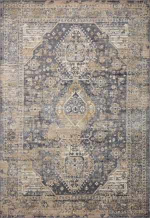 Loloi Rugs Indra INA-03 Polyester | Polypropylene Pile Power Loomed Contemporary Runner Rug Charcoal / Natural 24.5745 INDRINA-03CCNA26A0