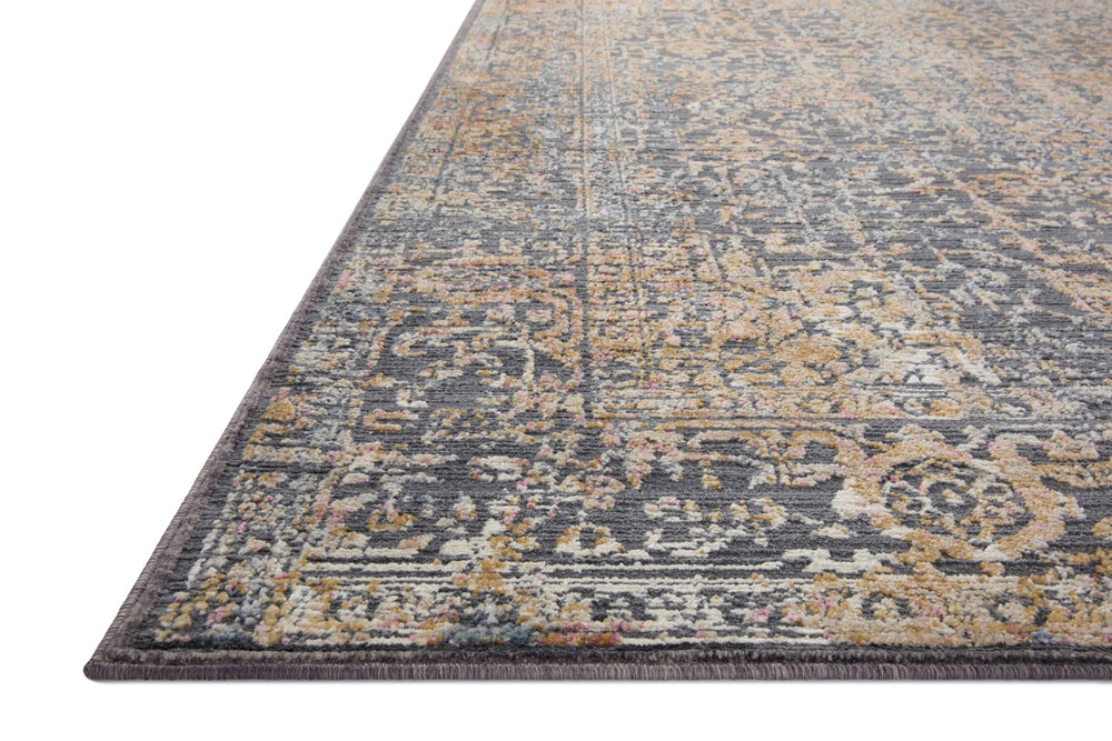 Loloi Rugs Indra INA-05 Polyester | Polypropylene Pile Power Loomed Contemporary Area Rug Graphite / Sunset 118.766 INDRINA-05GTSSB6F6