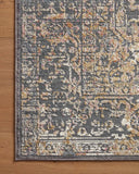 Loloi Rugs Indra INA-05 Polyester | Polypropylene Pile Power Loomed Contemporary Runner Rug Graphite / Sunset 24.5745 INDRINA-05GTSS26A0