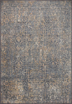 Loloi Rugs Indra INA-05 Polyester | Polypropylene Pile Power Loomed Contemporary Accent Rug Graphite / Sunset 23.9295 INDRINA-05GTSS3757