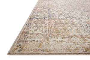 Loloi Rugs Indra INA-05 Polyester | Polypropylene Pile Power Loomed Contemporary Runner Rug Ivory / Multi 24.5745 INDRINA-05IVML26A0