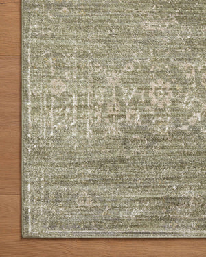 Loloi Rugs Indra INA-06 Polyester | Polypropylene Pile Power Loomed Contemporary Runner Rug Sage / Natural 24.5745 INDRINA-06SGNA26A0