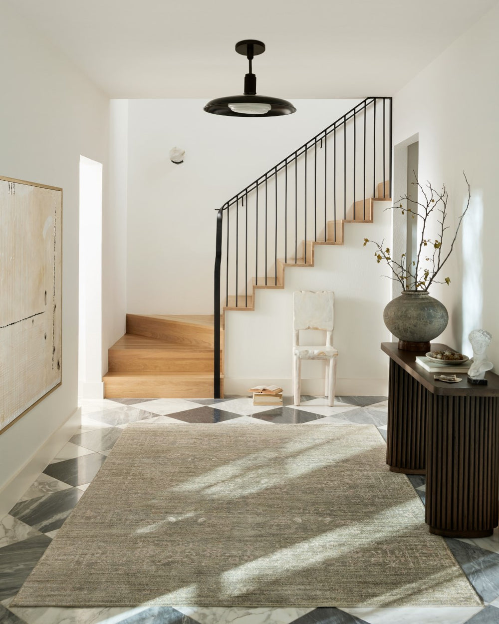 Loloi Rugs Indra INA-06 Polyester | Polypropylene Pile Power Loomed Contemporary Area Rug Sage / Natural 118.766 INDRINA-06SGNAB6F6