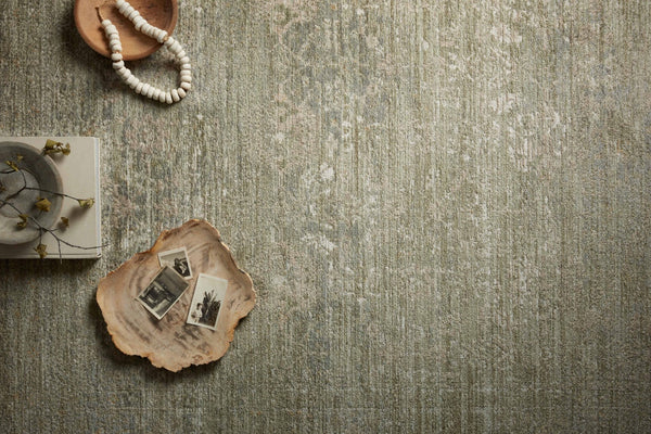 Loloi Rugs Indra INA-06 Polyester | Polypropylene Pile Power Loomed Contemporary Runner Rug Sage / Natural 24.5745 INDRINA-06SGNA26A0