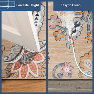 Trans-Ocean Liora Manne Canyon Ornamental Flower Casual Indoor/Outdoor Power Loomed 87% Polypropylene/13% Polyester Rug Sisal 7'8" x 9'10"