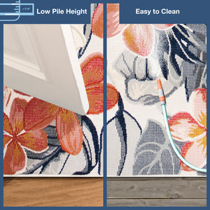 Trans-Ocean Liora Manne Canyon Paradise Casual Indoor/Outdoor Power Loomed 87% Polypropylene/13% Polyester Rug Ivory 7'8" x 9'10"