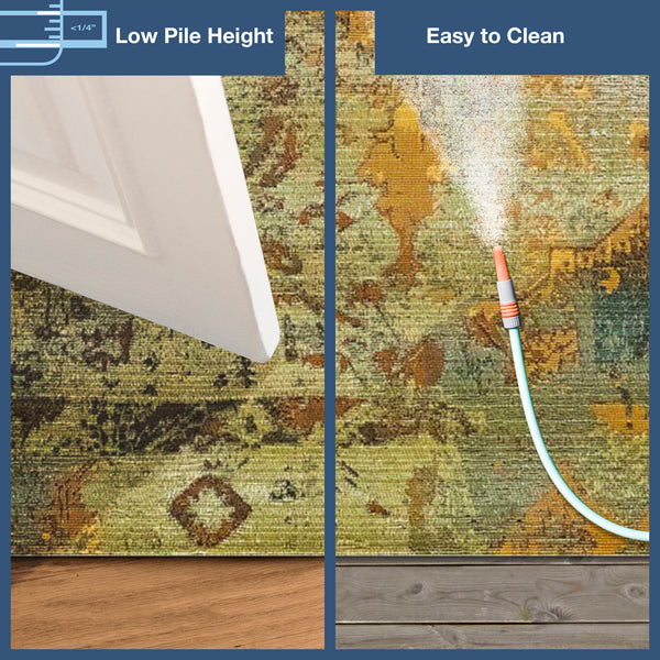 Trans-Ocean Liora Manne Marina Kermin Casual Indoor/Outdoor Power Loomed 75% Polypropylene/25% Polyester Rug Green 8'10" x 11'9"