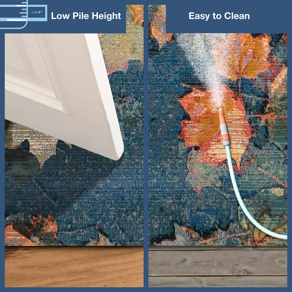 Trans-Ocean Liora Manne Marina Fall In Love Casual Indoor/Outdoor Power Loomed 75% Polypropylene/25% Polyester Rug Multi 7'10" x 9'10"