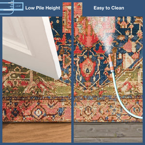 Trans-Ocean Liora Manne Marina Heriz Casual Indoor/Outdoor Power Loomed 75% Polypropylene/25% Polyester Rug Red 8'10" x 11'9"