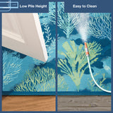 Trans-Ocean Liora Manne Marina Coral Garden Casual Indoor/Outdoor Power Loomed 75% Polypropylene/25% Polyester Rug Lapis 8'10" x 11'9"