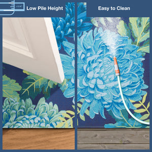 Trans-Ocean Liora Manne Marina Mum Casual Indoor/Outdoor Power Loomed 75% Polypropylene/25% Polyester Rug Blue 8'10" x 11'9"