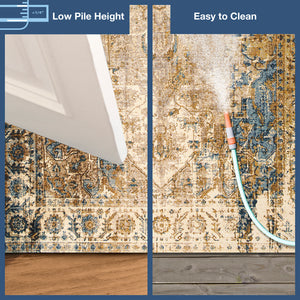 Trans-Ocean Liora Manne Marina Medallion Casual Indoor/Outdoor Power Loomed 75% Polypropylene/25% Polyester Rug Blue 8'10" x 11'9"