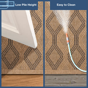 Trans-Ocean Liora Manne Sahara Links Casual Indoor/Outdoor Power Loomed 91% Polypropylene/9% Polyester Rug Natural 7'10" x 9'10"