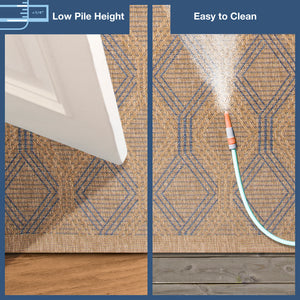 Trans-Ocean Liora Manne Sahara Links Casual Indoor/Outdoor Power Loomed 91% Polypropylene/9% Polyester Rug Navy 7'10" x 9'10"