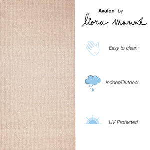Trans-Ocean Liora Manne Avalon Texture Casual Indoor/Outdoor Power Loomed 100% Polypropylene Rug Sand 8'3" x 11'6"
