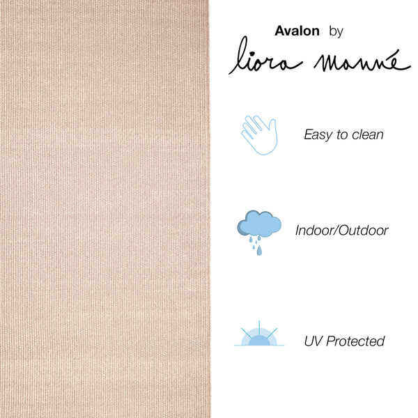 Trans-Ocean Liora Manne Avalon Texture Casual Indoor/Outdoor Power Loomed 100% Polypropylene Rug Sand 8'3" x 11'6"