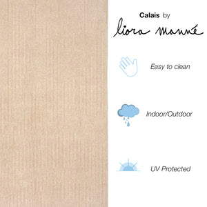 Trans-Ocean Liora Manne Calais Solid Casual Indoor/Outdoor Machine Made 100% Polypropylene Pile Rug Sand 8'3" x 11'6"