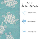 Trans-Ocean Liora Manne Capri Turtle Casual Indoor/Outdoor Hand Tufted 80% Polyester/20% Acrylic Rug Aqua 7'6" x 9'6"