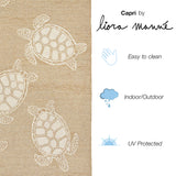 Trans-Ocean Liora Manne Capri Turtle Casual Indoor/Outdoor Hand Tufted 80% Polyester/20% Acrylic Rug Neutral 7'6" x 9'6"