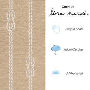 Trans-Ocean Liora Manne Capri Ropes Casual Indoor/Outdoor Hand Tufted 80% Polyester/20% Acrylic Rug Neutral 7'6" x 9'6"