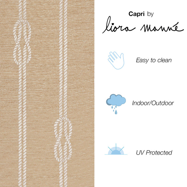Trans-Ocean Liora Manne Capri Ropes Casual Indoor/Outdoor Hand Tufted 80% Polyester/20% Acrylic Rug Neutral 7'6" x 9'6"