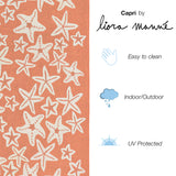 Trans-Ocean Liora Manne Capri Starfish Casual Indoor/Outdoor Hand Tufted 80% Polyester/20% Acrylic Rug Coral 7'6" x 9'6"
