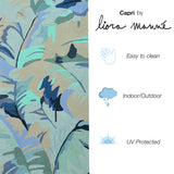 Trans-Ocean Liora Manne Capri Palm Leaf Casual Indoor/Outdoor Hand Tufted 80% Polyester/20% Acrylic Rug Blue 7'6" x 9'6"